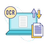 residential collection ocr Optical Character Recognition icon